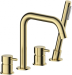 Bateria wannowa Celto 5035-210-31 / KFA / MOZA /  BATERIA WANNOWA 4-OTWOROWA STOJĄCA , BRUSHED GOLD | 5907571505390 | 5907571505390