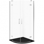Cersanit SET C615 KABINA CITY P&Oacute;ŁOKR CHROM 80X80X195+TAKO SLIM CZARNY MAT WIR | SZEZ1005936661 | 5901771837367