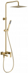 Zestaw prysznicowy KFA 5136-925-39 / KFA / LOGON /  DESZCZOWNIA Z BATERIĄ NATRYSKOWĄ I SKŁADANĄ WYLEWKĄ WANNOWĄ BRUSHED LIGHT GOLD | 5907571512725 | 5907571512725