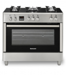 Ravanson KWGE-K90 Glass Inox gas-electric cooker | KWGE-K90 Glass Inox | 5902230902831