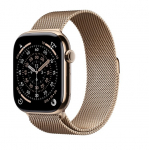 Watch Series 11&nbsp;GPS + Cellular 42mm&nbsp;Gold Titanium Case with Gold Milanese Loop | MF8Y4MP-A | 195950629699