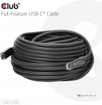 CABLE USB-C 15M/M/M CAC-2580 CLUB3D | CAC-2580 | 8719214473662