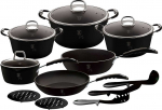 Berlinger Haus ZESTAW GARNK&Oacute;W 15-ele BERLINGER HAUS BLACK PROFESSIONAL LINE BH-6129 | BH-6129 | 5999108406157