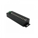 HUB USB Exsys EXSYS EX-1170HMVS 10-portowy metalowy koncentrator USB 2.0, ochrona przeciwprzepięciowa 15KV | 4718359117015 | 4718359117015