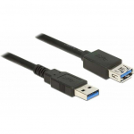Kabel USB Delock USB-A - USB-A 1.5 m Czarny (85055) | 85055 | 4043619850556