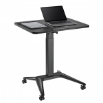 Maclean MC-453 B Mobile Laptop Desk with Pneumatic Height Adjustment, Laptop Table with Wheels, 80 x 52 cm, Max. 8 kg, Height Adjustable Max. 109 cm (Black) | MC-453B | 5902211129738