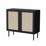 JUTA 2D chest of drawers 100x39.5x90 black + linol calabria | JUTA 301153 | 5903815008672