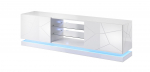 Cama TV cabinet QIU 200 MDF white gloss/white gloss | QIU 200 | 5903815004810