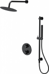 Zestaw prysznicowy Cersanit SET B553 zestaw podtynkowy, ZEN czarny, z baterią termostatyczną wannowo-natryskową, z boksem (S952-033) | S952-033 | 5901771052807