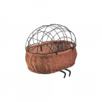 Basil Kosz na przedni bagażnik PLUTO dla zwierząt + poduszka, wiklinowy varnished natural (BAS-53007) | BAS-53007 | 8715019530074