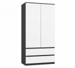 MALWA SS-90 wardrobe, anthracite/white | M-MP-SZ-MAL-SS-90-ANTBIA | 5900354140283