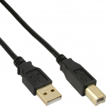 Kabel USB InLine USB-A - USB-B 1 m Czarny (B-34510S) | B-34510S | 4043718316069