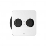 Bachmann TWIST 2 eckig silber - 1xCEE7/3 1xUSB A/C 22W 2,0m AEH RAL9010 30GE | 946.205 | 4057298129148