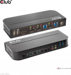 Club 3D Club3D s&iacute;ťov&yacute; přep&iacute;nač - Switch, DP/HDMI KVM Switch - Dual DP 4K 60Hz | CSV-7210 | 8719214472238
