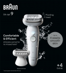 Braun 9-041 Silk-&eacute;pil 9 Epilierer/Haarentferner/Rasierer/Trimmer, wei&szlig;/silber | 225212 | 7500435225212