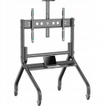 ONKRON mobiln&yacute; TV stojan pre 60" - 120" do 150 kg, s držiakom, čierny VESA: 200x200 - 1000x600 | TS2080-B | 4262392440581