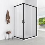 Aptel AQ.101-501119 / AQUAFORM / AZUL / KABINA PROSTOKĄTNA 100X80/185 BLACK MATT, SZKŁO CZYSTE 5MM EASY CLEAN / | 5903332939602 | 5903332939602