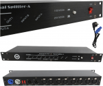 LIGHT4ME LIGHT4ME XSPLIT 2x4 rozdzielacz sygnału DMX splitter 8-kanałowy rack 19'' 1U dwa tryby pracy | 5908249825901 | 5908249825901