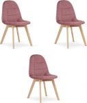 Leobert Krzesło BORA - ciemny r&oacute;ż aksamit x 3 | model_3892_3-BORA-ALFY71 | 5903332075959