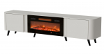 Cama Volare RTV cabinet 200 x 39 x 49 cm cashmere + fireplace | VOLARE 410054 | 5903815009815