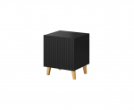 PAFOS bedside table 2 pcs. 45x40x51 cm matte black | PAFOS SZF CZ | 5903815006784