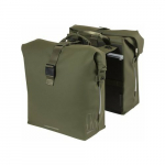 Basil Sakwa podw&oacute;jna SOHO DOUBLE PANNIER BAG NORDLICHT MIK, MIK System (ready to go) 41L, 100% wodoodporna moss green oświetlenie Nordlicht Technology | BAS-18124 | 8715019181245