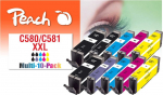 Peach Peach PI100-437 nab&oacute;j z tuszem 10 szt. Zamiennik Ekstra (Super) Wysoka wydajność Czarny, Cyjan, Purpurowy, Foto niebieski, Ż&oacute;łty | PI100-437 | 7640460544060