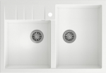 Zlewozmywak Quadron BILL 120 GraniteQ snow white/elementy stalowe | 39221000 | 5903242539930