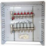 Heating Manifold 6 Loops with Thermal Actuators NC AC230V and Flow Meters | HT260416 | 9990000260416