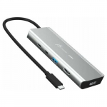 HUB USB j5create j5create JCD401 USB4&trade; Dual 4K Multi-Port Hub, Silver, Wired, USB 3.2 Gen 2 (3.1 Gen 2) Type-C, 85 W, Silver, 10 Gbit/s, 4K Ultra HD | JCD401 N | 4712795086348