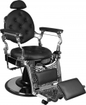 Activeshop Gabbiano fotel barberski Giulio Silver czarny | 5906717433030 | 5906717433030