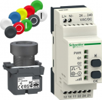 Schneider Electric Zestaw przycisk sterowniczy bezprzewodowy XB5R 22mm NAD + ODB 24-240V AC/DC odbiornik XB5RFA02 | XB5RFA02 | 3606480334450
