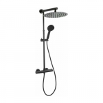 Zestaw prysznicowy Ferro Zestaw natryskowy TREVI BLACK z baterią termostatyczną, czarny NP75-TRV7U-BL | NP75-TRV7U-BL | 5902194985635