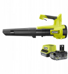 Ryobi Ryobi ONE+ Cordless Leaf Blower RY18BLB-140, 18 Volt (green/black, Li-Ion battery 4.0 Ah) | 4892210239372 | 4892210239372