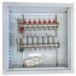 Heating Manifold 7 Loops with Thermal Actuators NC AC230V and Flow Meters | HT260423 | 9990000260423