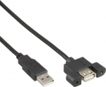 Kabel USB InLine USB-A - USB-A 0.6 m Czarny (B-33440E) | B-33440E | 4043718304752