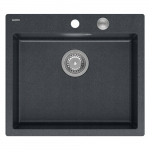Zlewozmywak GraniteQ MORGAN 110 zlewozmywak black diamond z syfonem Push To Open stal szlachetna 1-komorowy b/o + zaczepy 4 szt | brak | 5904310997126