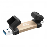Silicon Power DS72 USB flash drive 500 GB USB Type-A / USB Type-C 3.2 Gen 2 (3.1 Gen 2) Gold | SP500GBUC3S72VPG | 4713436162537