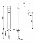 Bateria umywalkowa KFA KFA bateria umywalkowa nablatowa Moza, miedź szczotkowana PVD 5032-612-34 | 5907571505284 | 5907571505284
