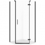 Cersanit SET C522 KABINA PIĘCIOKĄTNA CITY PRAWA CZARNA 90X90X195+TAKO SLIM WIR | SZEZ1003220085 | 5901771109464