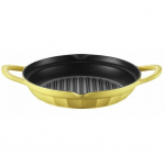 Patelnia Mellow Yellow BUYDEEM Emaliowana żeliwna patelnia grillowa 26 cm, model CP553, color Mellow Yellow | 6950386616286 | 6950386616286