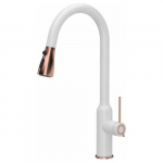 Bateria kuchenna Quadron Jessica Q LINE PullOut SteelQ stojąca biały z elementami wykończonymi miedzią (84818011) | 84818011 | 5903242537479