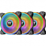 Wentylator Thermaltake Riing Quad 12 RGB 3-pack + Hub Czarne (CL-F088-PL12SW-A) | CL-F088-PL12SW-A | 4713227521574