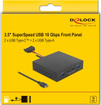 Adapter AV Delock DeLOCK 64057, SATA, USB 3.2 Gen 2 (3.1 Gen 2), USB Type-C, Male, Full-height / Full-length, SATA 15-pin, Black | 64057 | 4043619640577