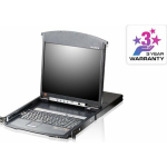 Przełącznik Aten ATEN KL1508AIN-AXA-AG ALTUSEN KVM 8-port Hight Density Dual Rail LCD19 + Keyboard + Tuchpad, 191U | KL1508AIN-AXA-AG | 4719264642616
