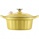 BUYDEEM Smaltovan&yacute; liatinov&yacute; hrniec, model CP551, 3,95l, 25cm, farba jemn&aacute; žlt&aacute; | 6950386610109 | 6950386610109