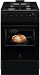 Kuchenka Electrolux Akcija! Electrolux 600.sērijas gāzes plīts ar elektrisko cepe&scaron;krāsni  melna  50cm LKK560010K | LKK560010K | 7333394025919