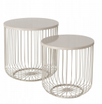 Boltze Zestaw dw&oacute;ch stolik&oacute;w metalowych CINDY, 41 - 47 cm | 4066076419395 | 4066076419395