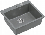Zlewozmywak GraniteQ MORGAN 110 zlewozmywak silver stone z syfonem Push To Open stal szlachetna 1-komorowy b/o + zaczepy 4 szt | brak | 5904310997133