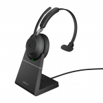 Jabra Evolve2 65 USB-A UC Mono with Charging Stand - Black | 26599-889-989 | 5706991023060
